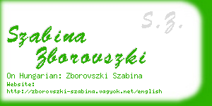 szabina zborovszki business card